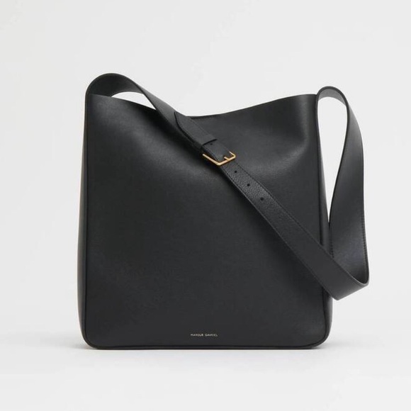 Mansur Gavriel Handbags - Mansur Gavriel Black Leather Box Tote